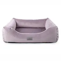 BOUTIQUEZOO Premium Lit pour chien Velvet Rose XL - 103x80x24 cm | Sofa moelleux pour chiens & chats