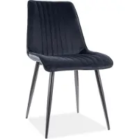 Feldmann-Wohnen Lot de 6 chaises de salle à manger et de cuisine Kim, noir