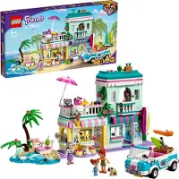 LEGO 41693 Friends Maison de plage des surfeurs Jouets pour filles et garçons à partir de 6 ans, maison de poupées avec mini-poupées