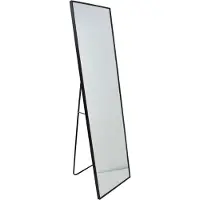 Fragix Miroir sur pied York - Noir - Cadre métallique - 150 x 40