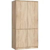 Akord Armoire 4 Portes Chêne Sonoma 90X51X180