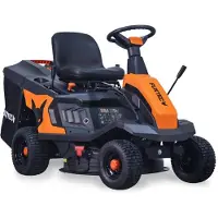 FUXTEC Tondeuse autoportée FX-RMR66, tracteur de pelouse 6 CV, largeur de coupe 66 cm, sac collecteur de 150 L, hauteur de coupe réglable, avec entonnoir pour éjection latérale