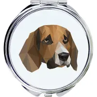 Art-Dog Beagle - Miroir avec photo et impression géométrique de la marque