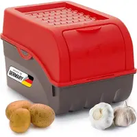 Novaliv 1x Mittel 5L Kartoffelbox red Kartoffelkorb Gemüsebox panier à légumes conservation des oignons et des pommes de terre