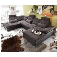 AEA Ecksofa U-Form Sofa Wohnlandschaft Garnitur Polster Bettfunktion Design Modern