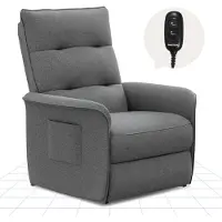 FlexiSpot Fauteuil de relaxation électrique avec fonction d'inclinaison de 105° à 155°, fauteuil ergonomique avec repose-pieds, fauteuil de télévision pouvant supporter jusqu'à 200 kg, gris foncé