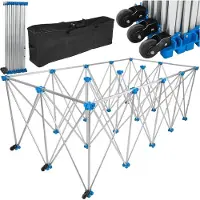 GEKO | Établi portable, 1T, 230x118x85cm, chevalet de sciage portable, établi, établi d'atelier, pliable, table de travail, extensible, table de travail, pour carreaux de grand format