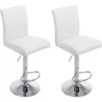 CLP lot de 2 tabourets de bar Köln en similicuir chromé