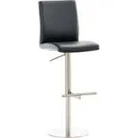 CLP Tabouret de bar Cadiz similicuir acier inoxydable