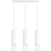 Sollux Lampe suspendue LIRO 3L blanc 3xGU10 10W acier 125x6x40cm