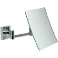 Casa Padrino Miroir cosmétique de luxe Argent 15 x 18 x H. 15 cm - Miroir cosmétique mural réglable - Miroir de maquillage chromé pour salle de bain - Accessoires de salle de bain de luxe