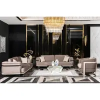 AEA Design Modernes Wohnzimmer Set 2x 3-Sitzer Sofas Wohnzimmer Möbelset Sessel