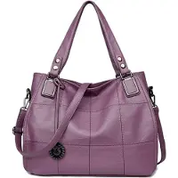 Sonstiges Sac à bandoulière Hobo en cuirPolyuréthanepour femme avec broderie en violet