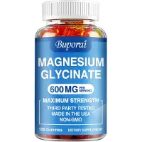 Buporai Glycinate de magnésium 600 mg (100 bonbons gélifiés), complément alimentaire, muscles, sommeil, relaxation