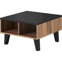 Cama Table de salon LOTTA 60 chêne votan/noir mat