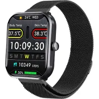 INF Smartwatch Black Milan compatible with Joeme Fit App ¿ IP67, 108 sports modes, SOS, non-invasive blood glucose & health monitoring