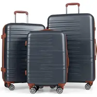 Northix Ensemble de 3 valises rigides avec serrure TSA et roues à 360°