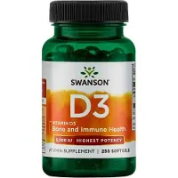 Sonstiges Vitamine D3 5000IE 250 capsules molles Swanson Health Products
