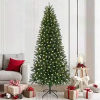 vidaXL Design New Arbre de Noël artificiel avec 300 LEDs Vert 210 cm PE et PVC - Arbres de Noël artificiels Meubles2025 CHY8762048 2parcel