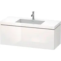 Duravit L-Cube c-bonded Ensemble suspendu, 1 tiroir, sans trop-plein, 1 trou pour robinet, 1200x500x480mm, LC6919O2222