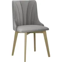 Mirjan 24 Chaise de salle à manger rembourrée AFTON 10 - chêne Sonoma / gris clair