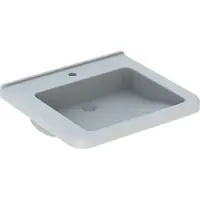 Geberit Keramag Renova n° 1 Comfort, lavabo, accessibile con sedia a rotelle, 600x550 mm, con foro per rubi (550 mm, 600 mm)