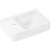 Hansgrohe Xelu Q lave-mains avec tablette à gauche, 1 trou pour robinet, sans trop-plein, 360x250x80mm, blanc, 60315450
