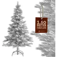 Casaria Sapin de Noël artificiel blanc 150 cm avec 350 branches