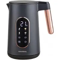 Klausberg Bouilloire Électrique KB-7892 1,7L Noir avec Détails en Rose Doré