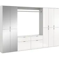 Ebuy24 ProjektX ensemble d'armoires de rangement 12 portes, 2 tiroirs blanche.