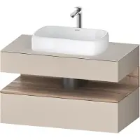 Duravit Collection One Meuble sous-vasque sur console, 1 tiroir, 1 tiroir, découpe au centre, 1000x550x600mm, niche chêne mamelonné, QA4731055830000