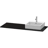 Duravit Console XSquare, 1 découpe à droite, 1400x16x550mm, XS060GR4040