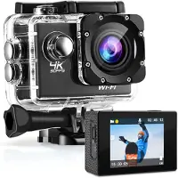 Strex Caméra d'action 4K 16MP - 60FPS / Étanche 30M / WiFi - Inclus accessoires - Caméra d'action - Caméra sous-marine