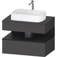 Duravit Collection One Meuble sous-vasque sur console, 1 tiroir, découpe au centre, 800x550x600mm, niche chêne noir, QA4730016490000