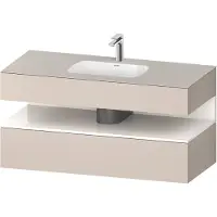 Duravit Collection One lavabo à encastrer avec meuble sous-vasque en console, 1200x550x600mm, niche blanc ultra-brillant, QA4787022910000
