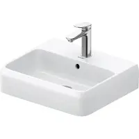 Duravit Qatego lavabo à poser, 500x420mm, avec trop-plein, dessous poncé et émaillé, 238250 (420 mm, 500 mm)