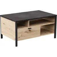 FMD Möbel FMD furniture Table de salon chêne, acier 95 x 48 x 59,5 cm avec tiroir