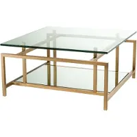 Casa Padrino Table de salon laiton 70 x 70 x H. 35 cm - Table basse de luxe