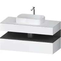 Duravit Collection One Meuble sous-vasque sur console, 1 tiroir, 1 tiroir, découpe au centre, 1200x550x600mm, niche graphite mat, QA4732049180010