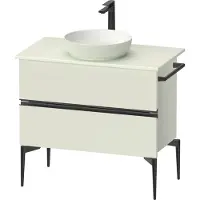 Duravit Sivida Meuble sous-lavabo sur console, 2 tiroirs, poignée noire diamantée mate, 845x475x548mm, SV46580BDHH0000