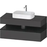 Duravit Collection One Meuble sous-vasque sur console, 1 tiroir, 1 tiroir, découpe au centre, 1200x550x600mm, niche chêne noir, QA4732016490000