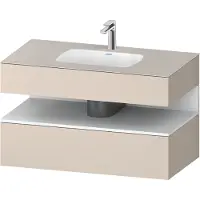 Duravit Collection One lavabo à encastrer avec meuble sous-vasque en console, 1000x550x600mm, niche blanc mat, QA4786018830000