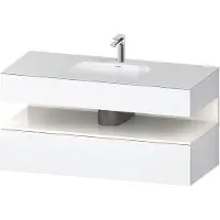 Duravit Collection One lavabo à encastrer avec meuble sous-vasque en console, 1200x550x600mm, niche blanc ultra-brillant, QA4787022180010