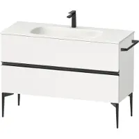 Duravit Sivida Meuble sous-lavabo, 2 tiroirs, poignée encastrée noir diamant mat, 1210x477x592mm, pour Sivida, SV46530BD180000