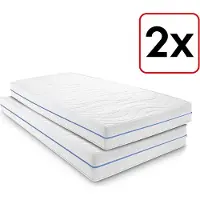 Sleezzze Lot de deux matelas ergonomiques 90x200 cm 7 zones Supportho Premium, hauteur 18 cm, degré de fermeté H2/H3, Twin-Set