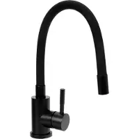 TRIZERATOP - Mélangeur de cuisine - Bec haut flexible - Soft-touch -Tuyau - Noir
