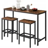 Rexo Set de bar Table de cuisine + 2 chaises Hocker Modern industrial loft 100 cm