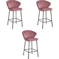 Leobert Lot de 3 tabourets Valora GATTA roses | Lot de 3 tabourets design GATTA roses