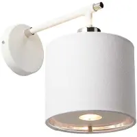 Elstead Lighting Applique murale Elstead Balance, douille E27, blanc/nickel poli, fabriquée au Royaume-Uni