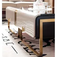 Xl Moebel Gmbh Table basse Canapé Table d'appoint de luxe Bois Salon Acier inoxydable Moderne Meuble nouveau